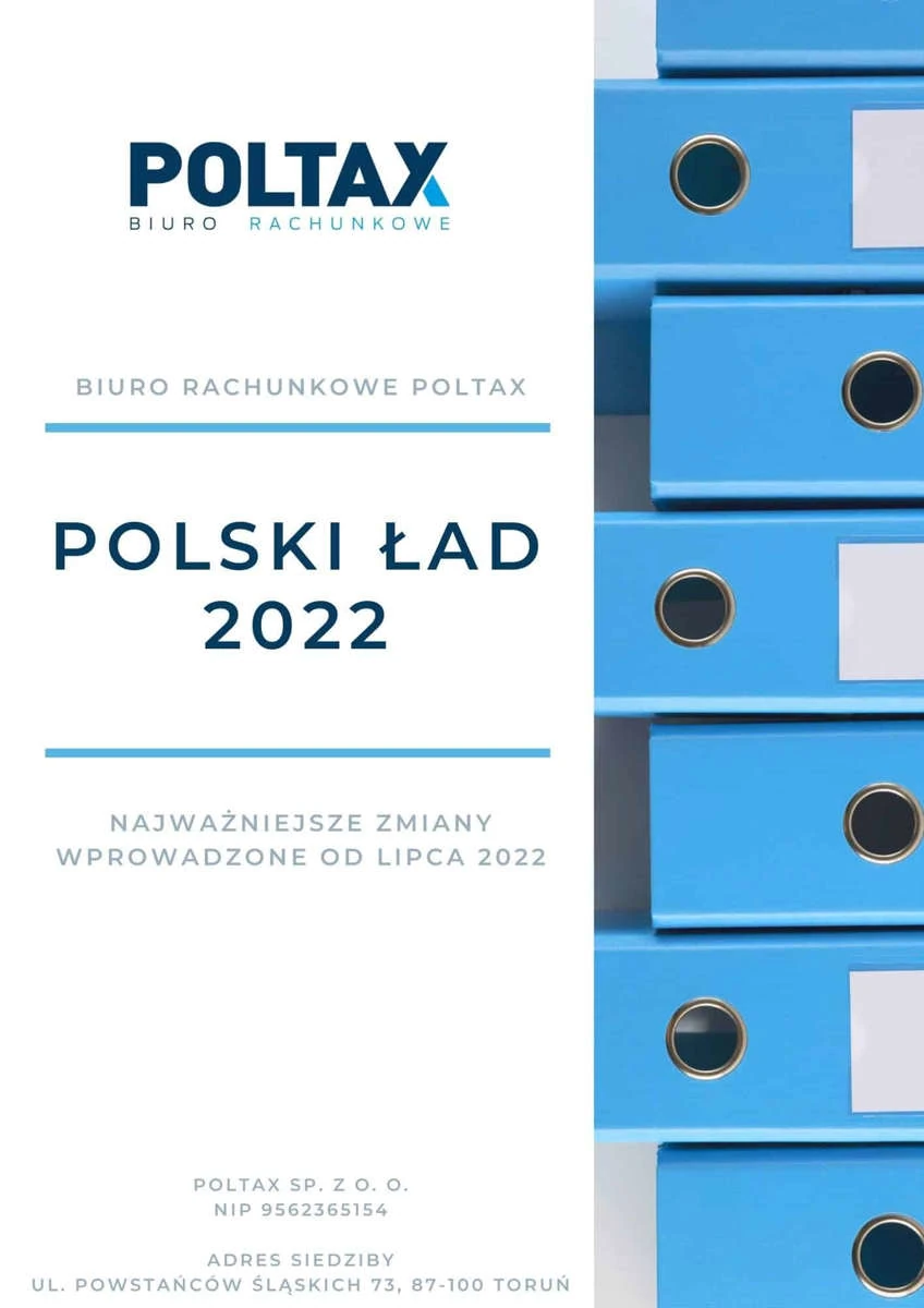 Polski Ład zmiany 2022 roku ulotka Biuro rachunkowe Toruń